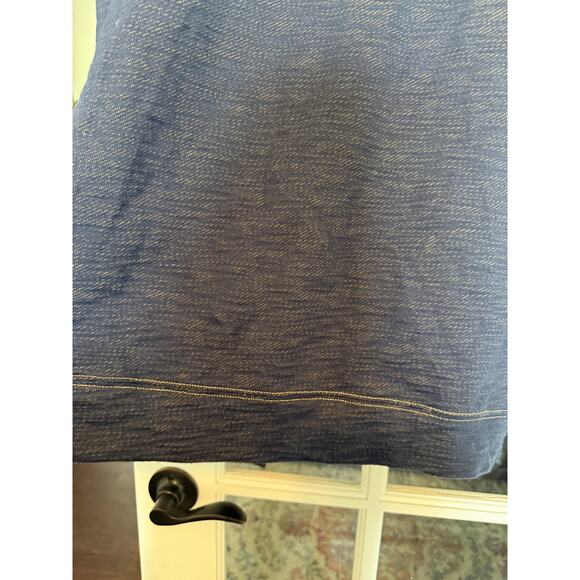 Rowm | Men’s 1/4 Zip Pullover 100% Cotton medium 
color -dark denim blue - Picture 4 of 9